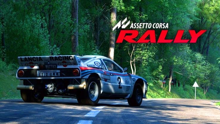 Assetto Corsa Rally — a rally car on a laser-scanned stage
